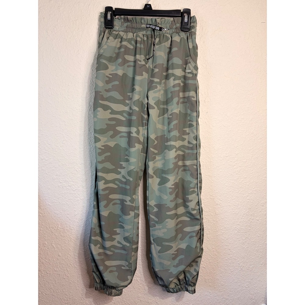 Y2K Limited Too Girls Camo Jogger Pants Green Camouflage Paperbag Size M 10